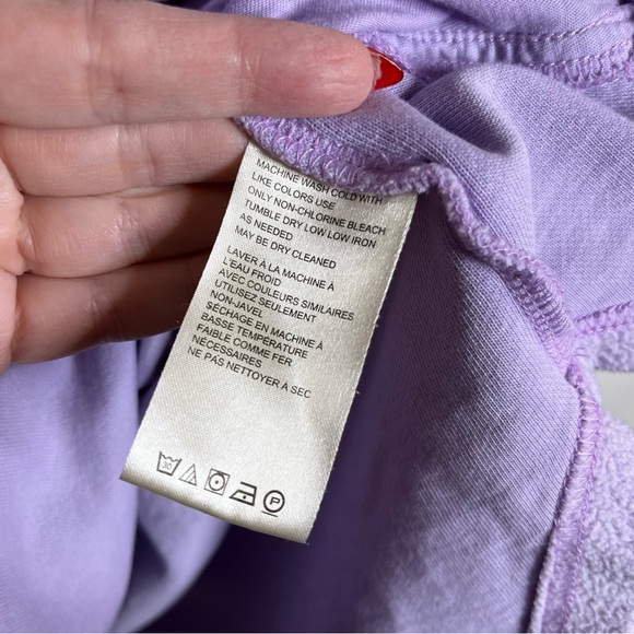 Free People Ruby ethereal Lavender Jacket sz L shirt shacket pastel lilac cozy - Picture 6 of 10